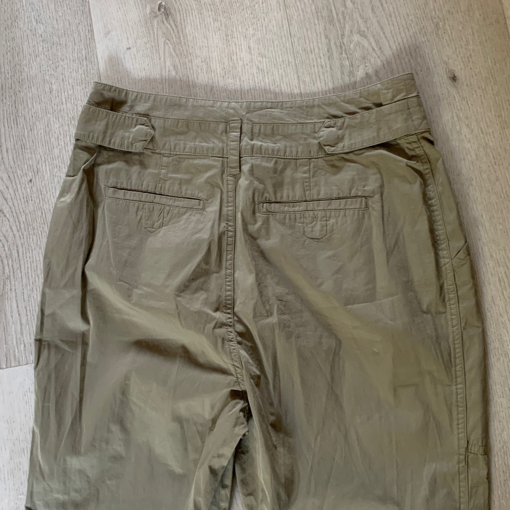 Frame twiil pleaded green pants size 6 cotton military‎ safari high waisted - Picture 14 of 15